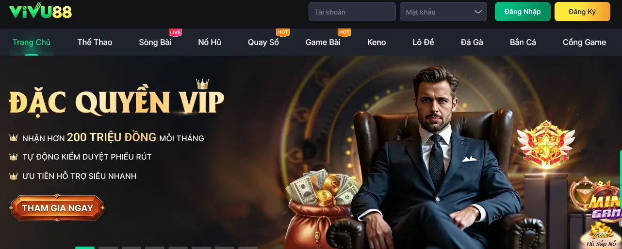 Vivu88 – Nhà cái cá cược thể thao hàng đầu với trải nghiệm đỉnh cao 1 Vivu88 nhà cái cá cược thể thao hàng đầu với trải nghiệm đỉnh cao